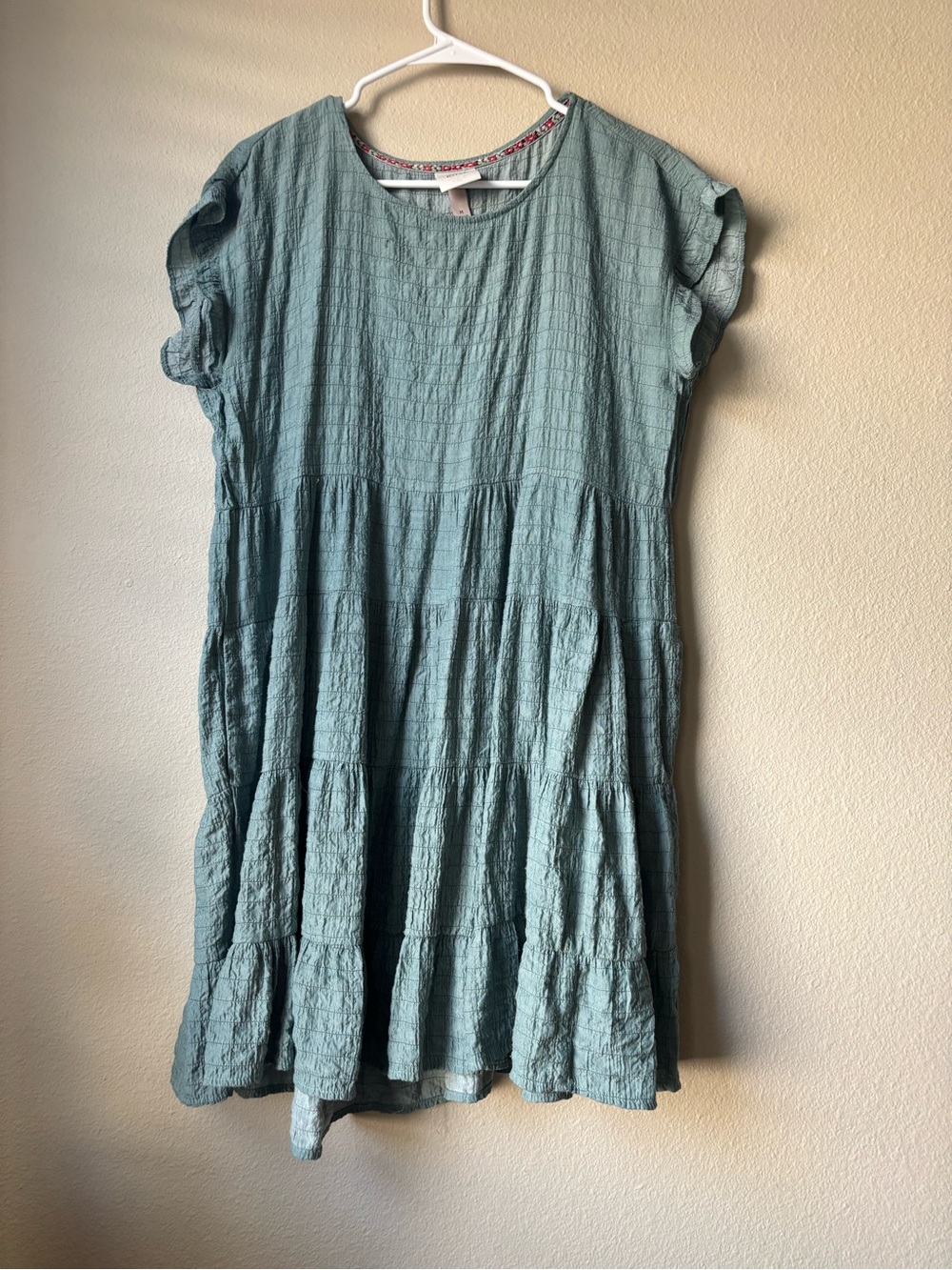 Knox Rose Light Teal Tiered Mini Dress